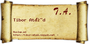 Tibor Atád névjegykártya